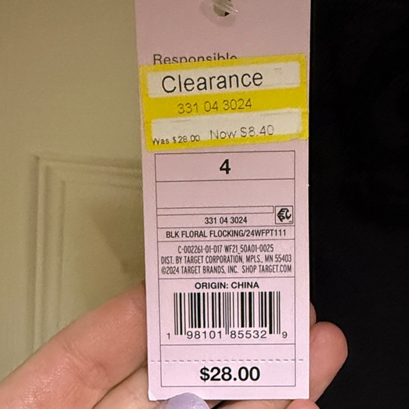 Wild Fable Black Floral Women Jeans Size 4 - Picture 4 of 6